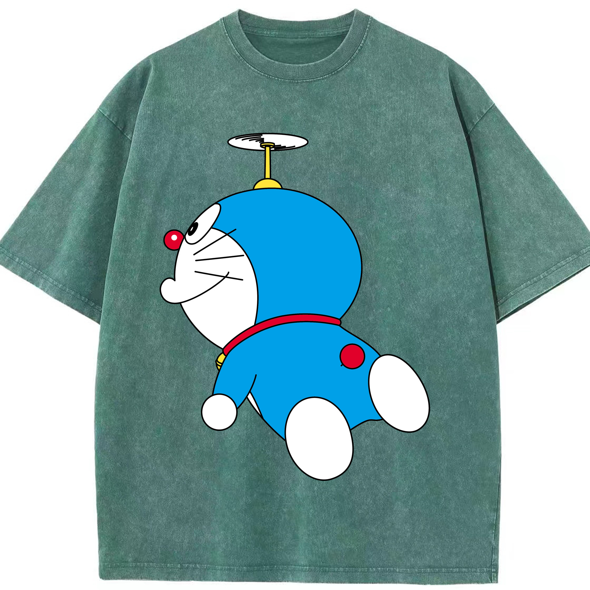 （画像用） ドラえもん Doraemon 綿100% ヴィンテージ風 半袖Tシャツ（フロントプリント）